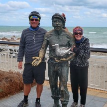 Alfred and Marion with a fisherman